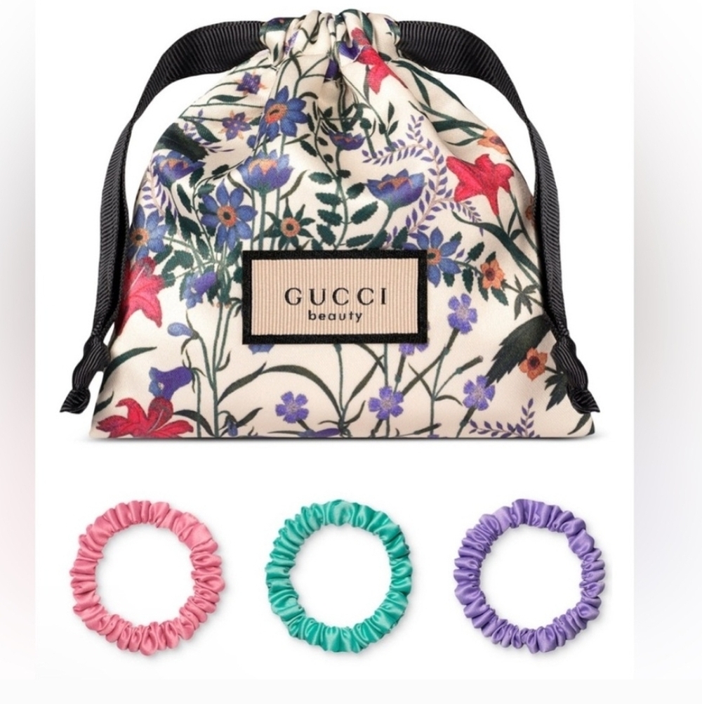 GUCCI hair scrunchies set and GUCCI pouch Hair Tie hair accessories GWP - Picture 6 of 9